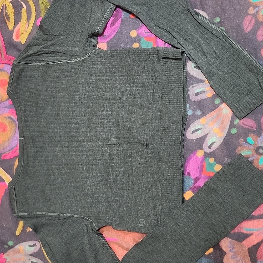 Lululemon Evergreen Ribbed Long Sleeve Crop Top - Picture 2 of 5